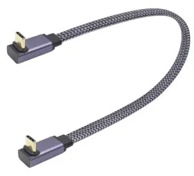 3.type Aaotokk C-0001 Braided 90 Degree Usb C Cable Flat Short Up&down Angle Type 0.3m 1