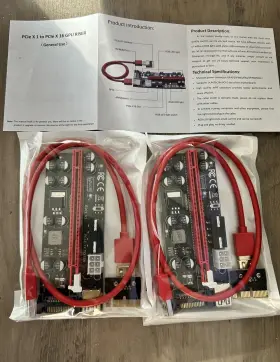 B09lvchw5s Actimed Pci-e Riser With 10 Capacitors 7 Color Rgb Led Light And Usb 3.0 Cable - 2 Pack B09lvchw5s Actimed Pci-e Riser With 10 Capacitors 7 Color Rgb Led Light And Usb 3.0 Cable - 2 Pack