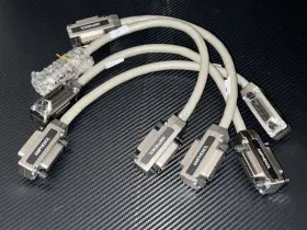 Gp-ie156327ss-000.5 Amphenol Gpie156327ss003 Inch Lot Of 4 Stackable Gpib Ieee-488 Shield 0.5m Grey