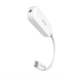 76625603 Anker 2 Inch Lightning To 3.5mm Audio And Charging Adapter - White