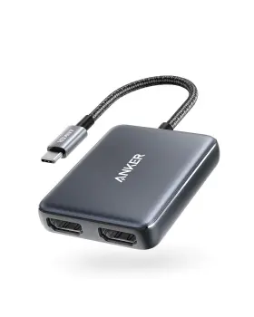A83240a1 Anker Usb C To Dual Hdmi Adapter Compact And Portable Gray