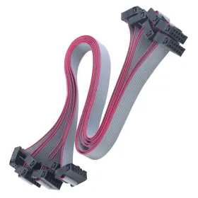 Az18073003 Antrader 6 Pieces 2.54 Mm Pitch 10 Pin F/f Idc Flat Ribbon 10p-30cm Grey
