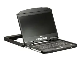 Cl3700nw Aten 1u Ultra Short Depth Single Rail Widescreen Lcd Console Usb / Hdmi -taa
