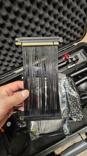 Ax 044276887958 4.0 X16 Extender Riser Cable High Speed Flex Dual Sided Reverse 180 Degree Pci