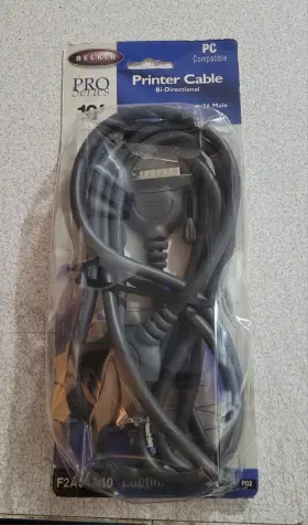 239450 Belkin Pro Series 10ft Bi-directional Printer Cable Db9 Female/db25 Male Pc