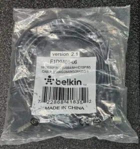 F1d9401-06 Belkin Hpdb50p/m-2 Usba/m Hd15p/m Cable 32awg/28awg/26awg 6ft