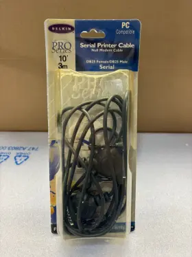 F2j044-10 Belkin 3 Packs Premium 10ft Serial Printer Cable Db25 Female/db25 Male