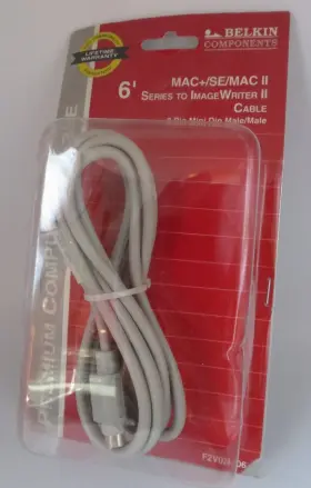 F2v024-06 Belkin New Vintage Mac Se Ii To Imagewriter Cable 8 Pin Mini Din Male-male