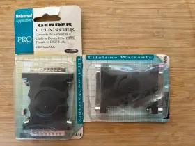 F4a252 Belkin Two 25-pin Db25 Male To Gender Changer Adapter New