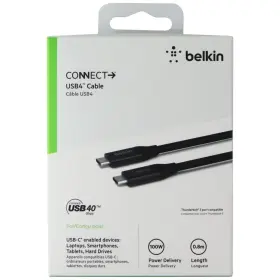 Inz001 Belkin Connect 100w .8 Meter Usb4 Cable - Black Inz001 Belkin Connect 100w .8 Meter Usb4 Cable - Black