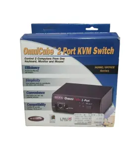 F1d092 Belkin P53103 Omnicube 2-port Kvm Switch Home/office Series Nib New Nwt 129.99