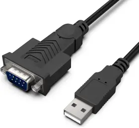 000302 Benfei Usb To Serial Adapter 6 Feet Rs-232 Male 9-pin Db9 Black