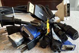 Benfei 2222222223 Assorted Computer Cables And Connectors Power Vga Dvi Lot