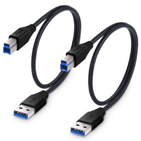 Besgoods 8541683424 Usb 3.0 Cable A-male To B-male 1.5ft/50cm Short 1.5ft Black