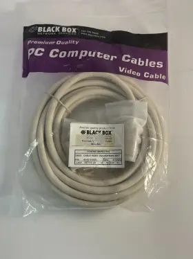 43-0010-0001 Black Box Premium Vga Cable M/m 25ft New 43-0010-0001 Black Box Premium Vga Cable M/m 25ft New