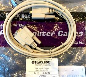 Black Box Bc00200 New-in-bag Molded D-sub Serial Cable Db9 Male/female 6ft
