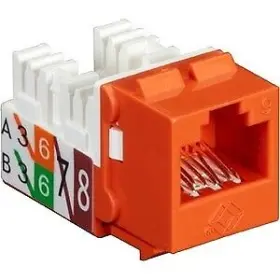 Black Box Corporation 886201267172 New Fmt636-r3-25pak 25-pk Orange Unshielded Cat6 Keystone Jack 110