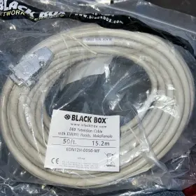 Edn12h-0020-mf Black Box Db9 Extension Cable With Emi/rfi Hoods - 50ft Edn12h-0020-mf Black Box Db9 Extension Cable With Emi/rfi Hoods - 50ft