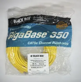 Evnsl84-0050 Black Box 50ft Yellow Cat5e 350mhz Patch Cable New/unused Surplus