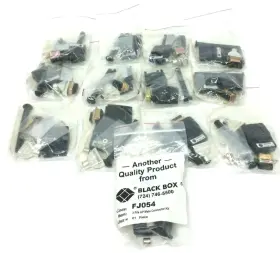 Fj054 Black Box Lot Of 14 - 3 Pin Hp Male Connector Kits Next Day Option