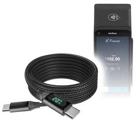 Boxwave Bw-1974-26923-11756 Cable Compatible With Verifone T650p - Powerdisplay Pd Jet Black