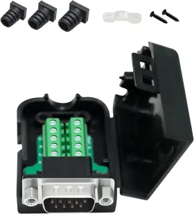 Dt-9001 Brand Dtech Db9 Breakout Connector Male Rs232 Kit Nuts Black Dt-9001 Brand Dtech Db9 Breakout Connector Male Rs232 Kit Nuts Black