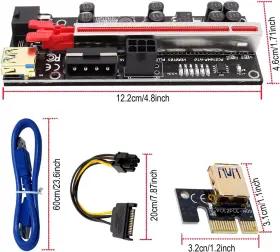 010s Btbcoin 6 Pack Pci-e Riser Gpu Adapter Card Pci-express 1x To 16x