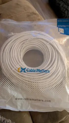 160091-wht-100 Cable Matters Cat6 Ethernet Patch Cord Rj45 Utp 24awg White 100ft 160091-wht-100 Cable Matters Cat6 Ethernet Patch Cord Rj45 Utp 24awg White 100ft