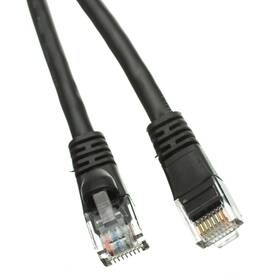 Cable Wholesale 846568009099 25ft Cat5e Black Copper Ethernet Patch Snagless/molded Boot 10x6-02225