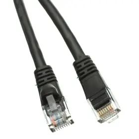 Cable Wholesale 846568009099 25ft Cat5e Black Copper Ethernet Patch Snagless/molded Boot 10x6-02225