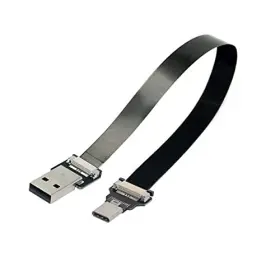 U2-039-bk-0.5m-cc Cablecc Usb 2.0 Type-a Male To Usb-c Type-c Data Flat Slim 0.5m Black