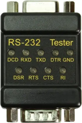 Db9-ters Cablemax Rs-232 Led Link Tester Db-9 Male To Female Black
