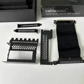 Cablemod 716894290662 Vertical Pci-e Bracket /w 3.0 Riser Cable Black Hdmi Display Port