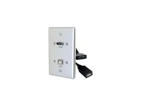 39874 Cables To Go C2g/cables Hdmi And Usb Pass Through Single Gang Wall Plate Brushed