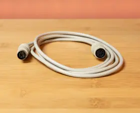 Ctg-02707 Cables To Go New Vintage 6 Foot At Keyboard Extension Cable 5 Pin Din Female Male Beige