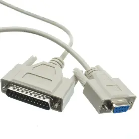 10d1-21315 Cablewholesale Null Modem Cable Db9 Female To Db25 Male Serial Ul Rated