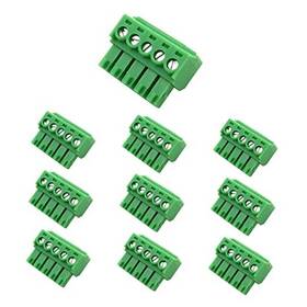 Cermant Celent Cl107-111 10pcs 5 Pin 3.5mm Pitch Pcb Green Pluggable Terminal Block Connector 5p