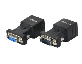 Cerrxian 682559614060 Db9 Rs232 Male And Female To Rj45 Com Port Lan Ethernet