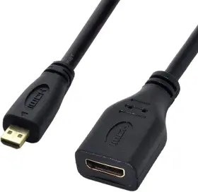 Chenyang 717850043155 Micro Hdmi Male To Mini Female 1.4 Hdtv Extension Cable Gold Chenyang 717850043155 Micro Hdmi Male To Mini Female 1.4 Hdtv Extension Cable Gold
