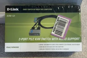 Kvm-121 D-link Brand New 2 Port Computer Ps/2 Switch Desktop Audio Support