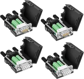 22889 Dbilida Db9 Solderless Connector 2male 2female Breakout Black
