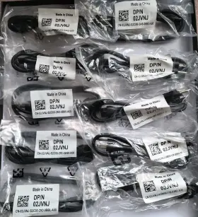 02jvnj Dell Lot Of 10 New Genuine 3-prong Mickey Mouse A/c Power Cord 3 Ft