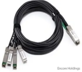 10gbe Dell K9hpr 1 Meter Qsfp Plus To 4 X Sfp Breakout Cable - Black