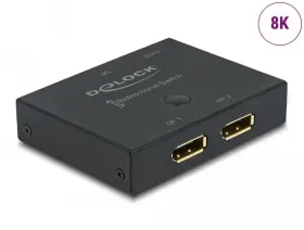 11478 Delock Displayport 2 - 1 Switch Bidirectional 8k 30 Hz