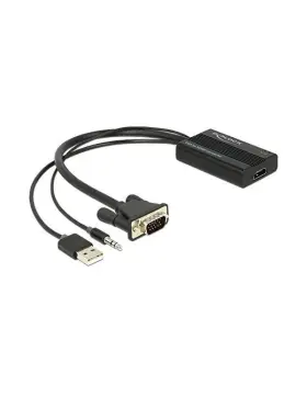 62597  Delock Vga Audio To Hdmi Adaptor With Cable