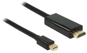 83700  Delock Mini Displayport 1.1 Cable For Apple 3 M Male To Hdmi-a Full Hd 19