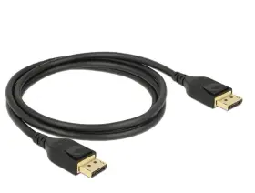 85658 Delock Cable Displayport 8k 60hz 1m Dp Certified Black