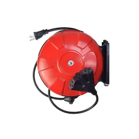 48006 Designers Edge Woods 14/3-gauge 30-foot Cord Reel Power Station With 3