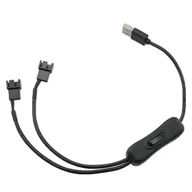 Usb4pacws-370-1 Dghp Usb Male To Dual 4pin Adapter Cable 37cm Computer Fan With On/off Switch