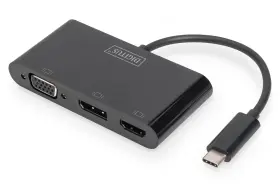 Da-70859 Digitus Usb-c 3-in-1 Triple Monitor Adapter Hdmi Dp Vga